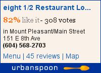 eight 1/2 Restaurant Lounge on Urbanspoon