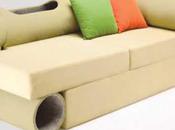 Tunnel Sofa Gives Cats Place Play When Mice Away