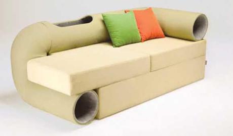 Cat Tunnel Sofa Gives Cats A Place To Play When The Mice Are Away