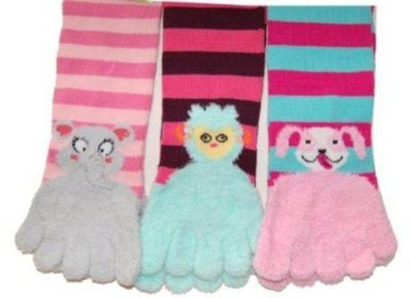 Gravity Funky Elephant, Llama, and Dog Toe Socks