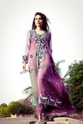 Portia Fabrics Latest Embroidered Chiffon & Silk Eid Dresses 2012 – Vol.2