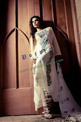 Portia Fabrics Latest Embroidered Chiffon & Silk Eid Dresses 2012 – Vol.2