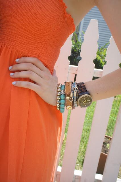 Outfit: orange + turquoise & a story