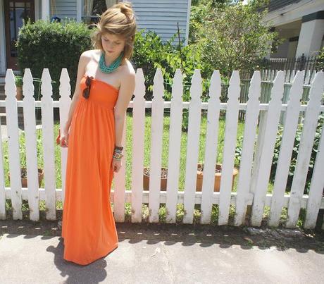 Outfit: orange + turquoise & a story