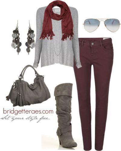 Grey and Oxblood