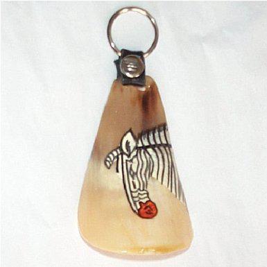 Zebra Animal Bone Key Chain