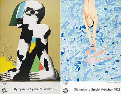 Hockney, Albers, Wesselmann - Vintage Posters from the Munich Olympics | #Pattern Pulp #Posters #Olympics