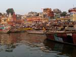 The Ganges River is very popular during sunrise and sunset