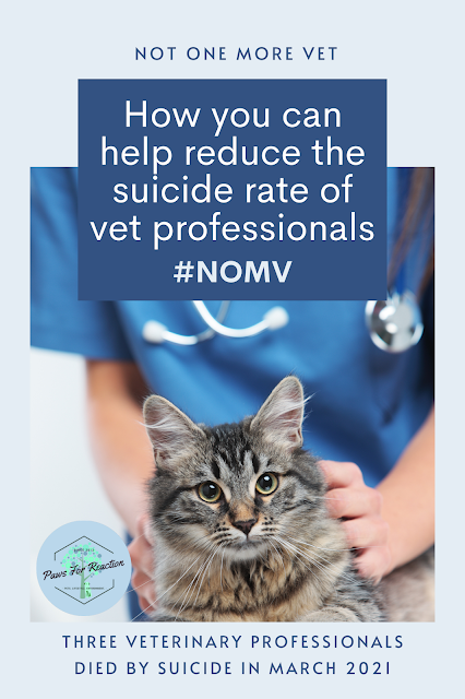 Not One More Vet: Three veterinary professionals died by suicide in March 2021