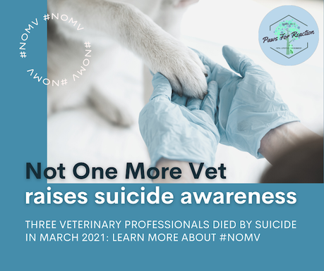 How you can help #NOMV: Veterinary community and animals lovers raise awareness after three vet med professionals die by suicide