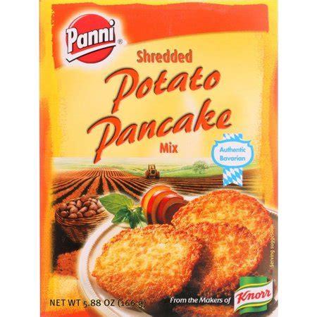 But you can also use russet potatoes as well. Panni Potato Pancake Mix, Shredded, 5.88 Oz - Walmart.com