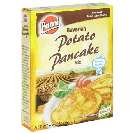 Mix mashed potatoes, egg, flour, salt, pepper, garlic, and any optional ingredients, into mashed potatoes. Cheap Pancake Mixes: Panni Bavarian Potato Pancake Mix, 6 ...