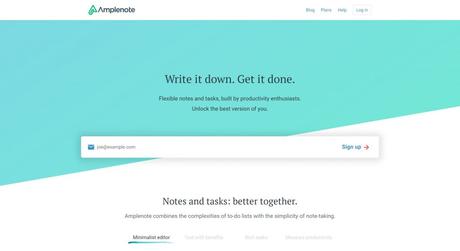 Amplenote- notion alternatives
