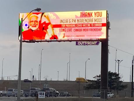 Brazil suffers new waves of Covid .. .. Toronto thanks Modiji for the vaccine