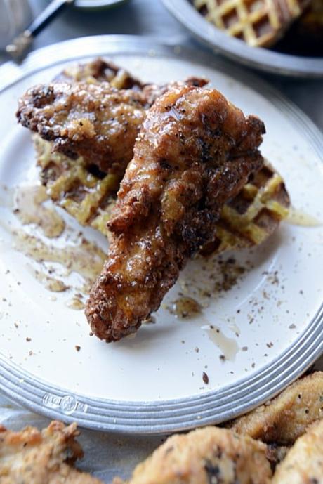 buttermilk spicy chicken tenders waffles