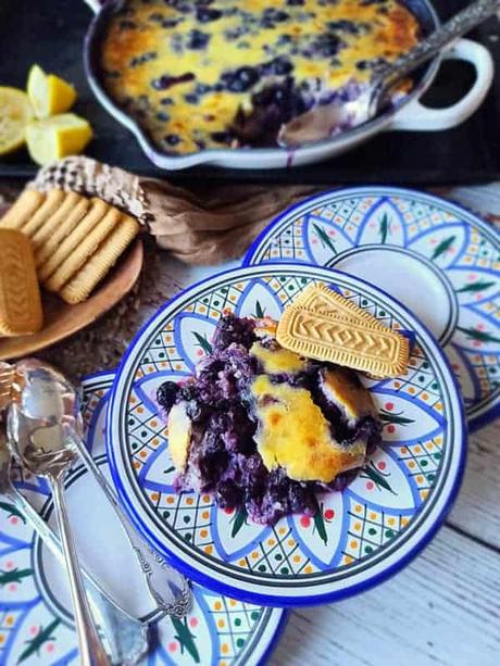 lemon blueberry ricotta custard