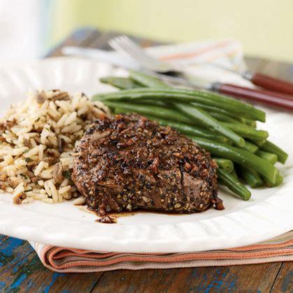 Reserve 1 teaspoon seasoning mixture for sauce. Pepper & Garlic-Crusted Tenderloin Steaks & Port Sauce ...