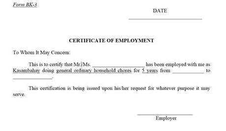 He serves as an assistant, human resource manager. 12 Free Sample Employment Certificate Templates ...