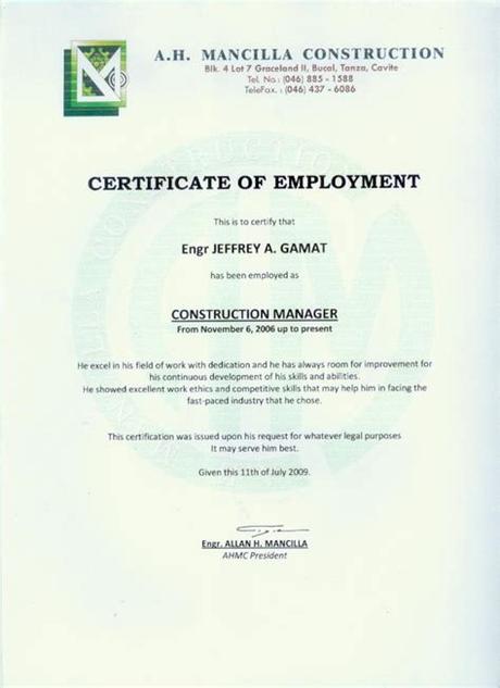 How do you request an employment verification letter? Certificate Of Employment