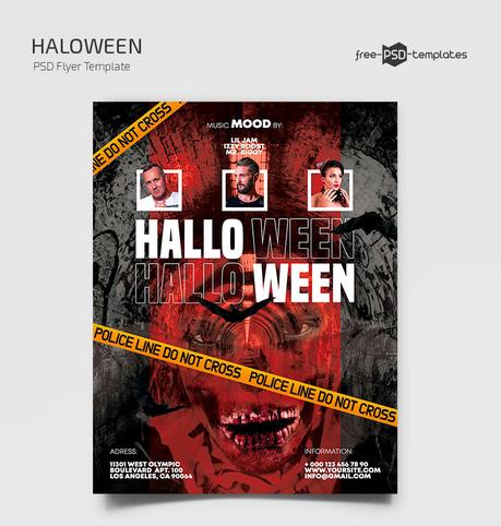 Free Halloween Flyer Template in PSD