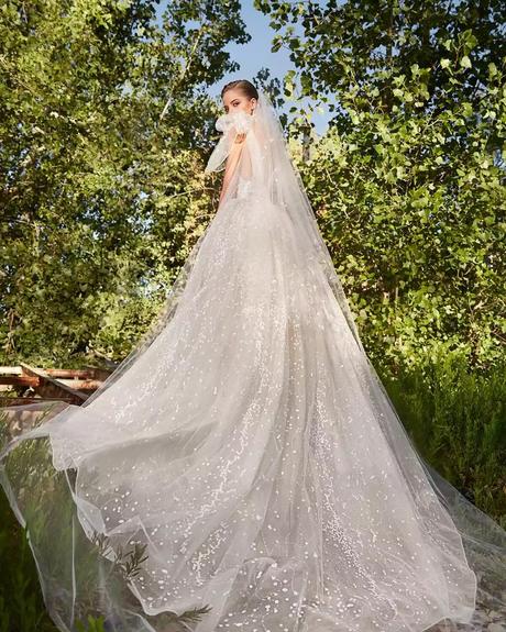fashion wedding dresses princess with cape country elie saab