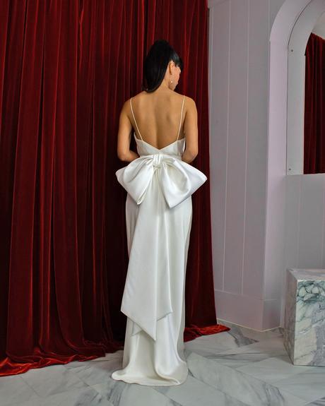 fashion wedding dresses simple sheath with straps bow halfpenny london