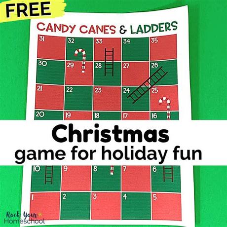 (you'll get that joke in a second… Candy Canes and Ladders Game for Christmas Fun - Rock Your ...