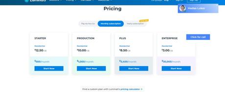 Luminati pricing plans