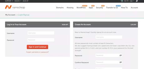 namecheap account