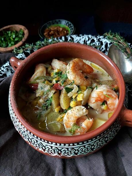 coconut cumin shrimp soup