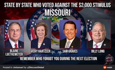 Never Forget Who Voted Against COVID Relief, Missouri