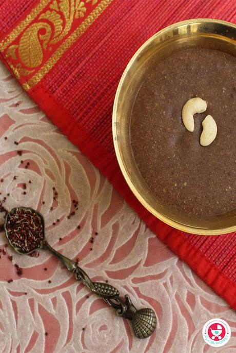 Ragi kheer for babies [ Finger-Millet Pudding| Ragi payasam] is highly nutritious and helps in increasing the bone strength and prevents anemia!