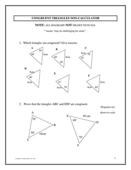 What additional information is needed to prove that the triangles are congruent using the aas congruence theorem? Congruent Triangles KS3KS4 with Solutions by hassan2008 ...