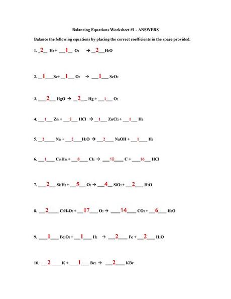 Combination or synthesis chemical reaction. balancing equations worksheet - DriverLayer Search Engine