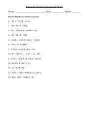 Types of reactions worksheet then balancing! Balancing Chemical Equations Practice worksheet.doc - I ...
