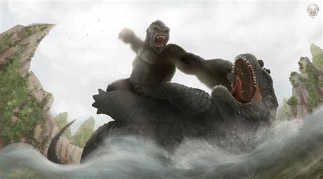 They then work together with humanity to take this monster out, with one leaving for the sea and the other back to skull island to lick their wounds. Godzilla vs. Kong by Sean Chong - Godzilla Fan Artwork ...