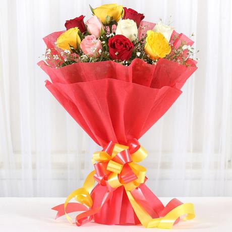 Mixed Roses Flower Bouquet