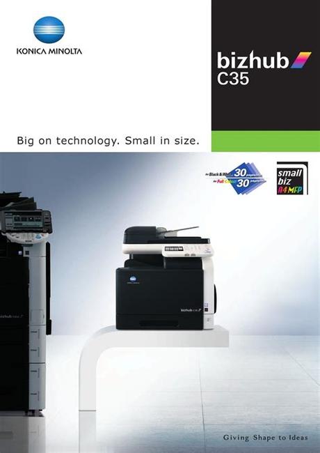 Color laser multifunction printer has a compact footprint, the sleek style and monthly output up to 120,000 pages. Install Konika Minolta Bizhub C35 : Lyle Epstein S Systems ...