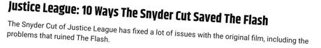 Debunking the Praise of the Snyder Cut