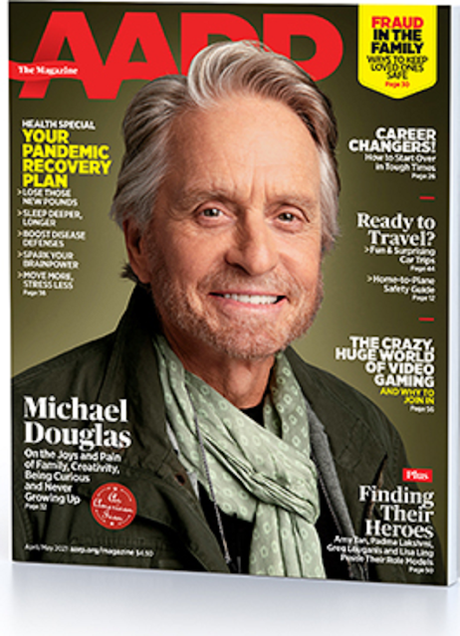 Michael Douglas Shares Life Lessons About His Career, Family, Fatherhood, and the Future in AARP The Magazine's April/May Issue