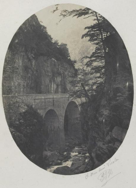 Early photography: Gorge at Eaux Chaudes, Pyrénées – Jean-Jacques Heilmann