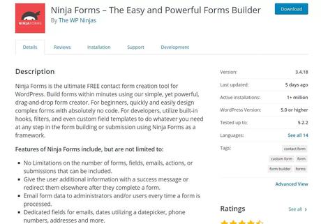 ninja forms lite