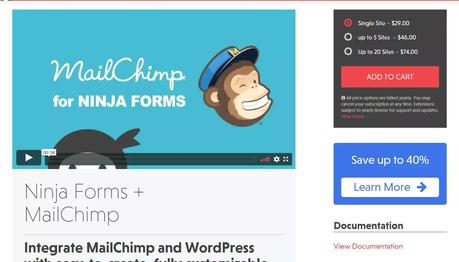 integrating mailchimp with Ninja Forms