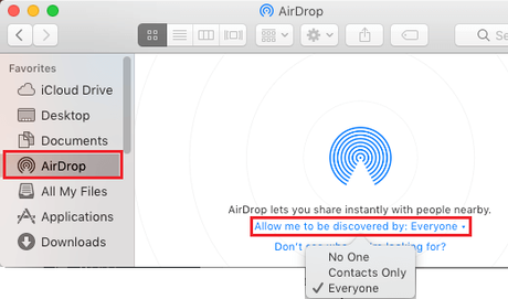 Airdrop not working: allow to be discovered by everyone airdrop option mac Airdrop not working: allow to be discovered by everyone airdrop option mac