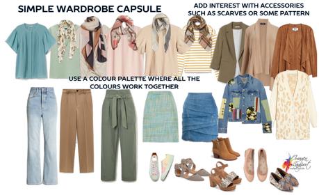 Create a simple wardrobe capsule in Intriguing colours