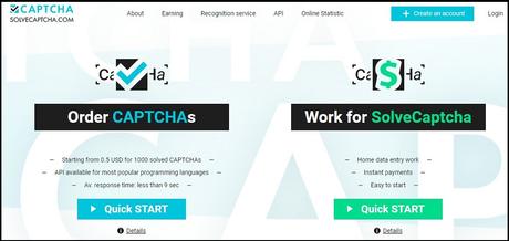 SolveCaptcha Homepage