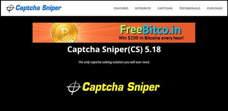 Captcha Sniper Homepage