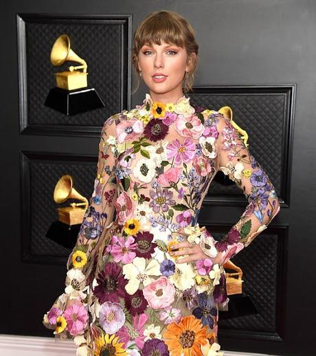 Grammy winner walks the ramp with floral garment !