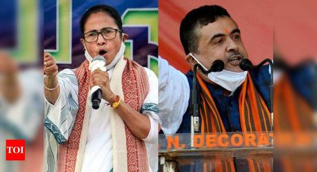 In bitter battle for Bengal, it’s Mamata vs ex-loyalist today - Times of India