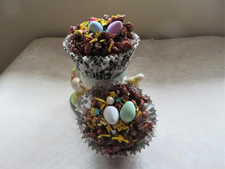 Easter Chocolate Krispie Cakes